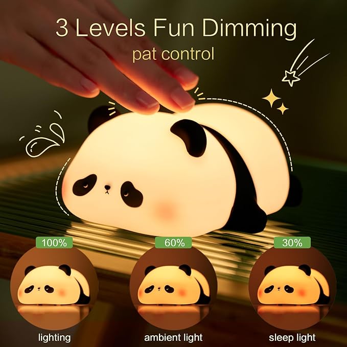 Panda Silicone Soft Night Light Lamp USB Rechargeable (Delivery Free)