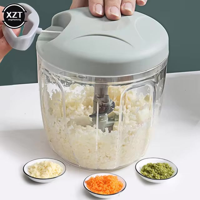 5 Blades 900ML Manual chopper  Manual Speedy chopper Grinders Multifunctional Hand-pulled Crusher