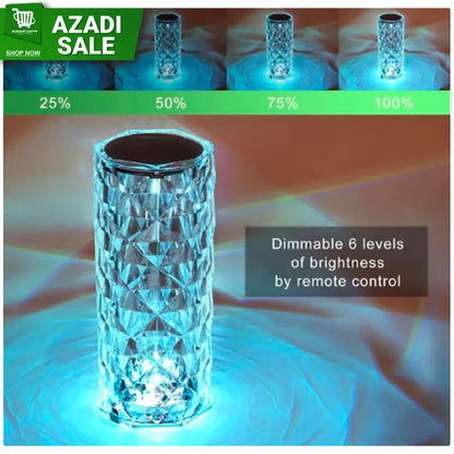 Led 16 color crystal desk lamp