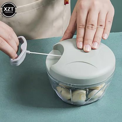 5 Blades 900ML Manual chopper  Manual Speedy chopper Grinders Multifunctional Hand-pulled Crusher