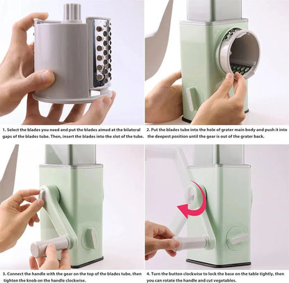 3 in 1  round Multifunctional Vegetable Chopper / Slicer /cutter