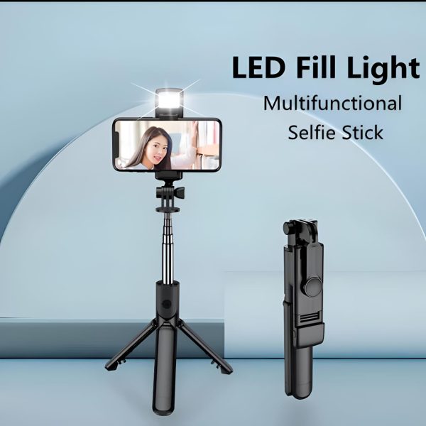 Selfie Stick Tripod R1S Bluetooth Remote Control Tripod Selfie Stick New Model with Wireless Remote Shutter Compatible with All Cell Phones - R1