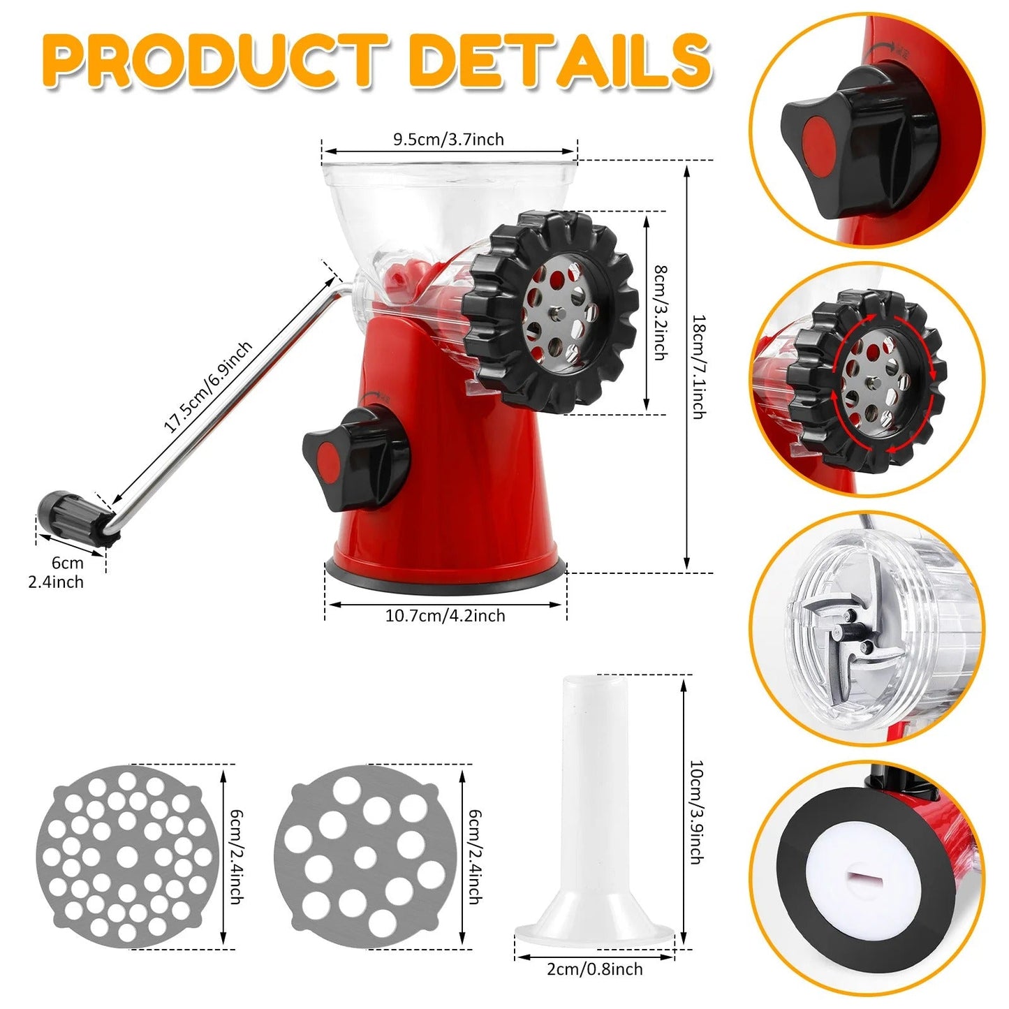 Multifunctional Manual Meat Mincer, Chopping, Qeema Machine