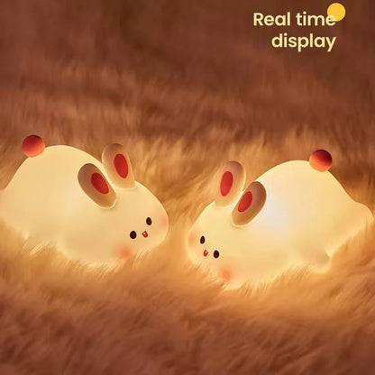 Cute Rabbit Desk Soft Night Lamp USB Rechargeable (Delivery Free)