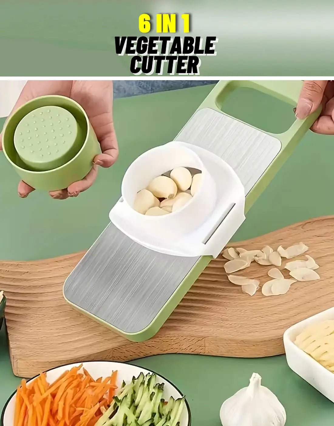 5 in 1 Stainless Steel  Multifunctional Vegetable Slicer Cutter